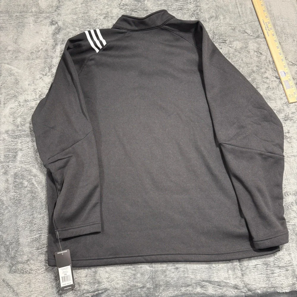 Adidas Golf Pullover Mens 2XL Black 1/4 Zip Fleece‎ ADVF19R751